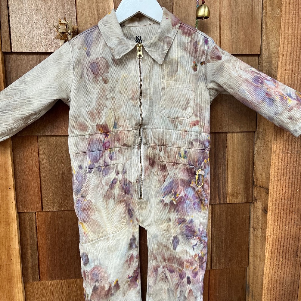 Hand-dyed KISO Boilersuit / 2T–4T